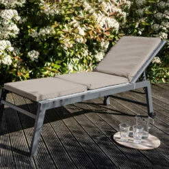 Lot De 2 Coussins Bain De Soleil Polyester Taupe 186x53x5 Cm -Promos Le Jardin Vivant Magasin 0f2cb8f91723cc89