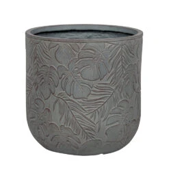 Pot Printemps D30xH30cm, Gris, En Fibre