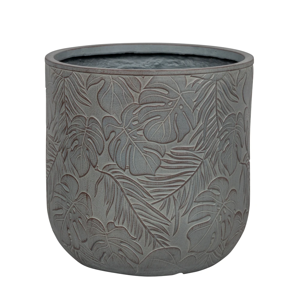 Pot Printemps D30xH30cm, Gris, En Fibre 3 Pot Printemps D30xH30cm, Gris, En Fibre