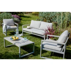 Salon De Jardin AVA - 1 Canapé, 1 Table Et 2 Fauteuils -Promos Le Jardin Vivant Magasin 1044422 2069212