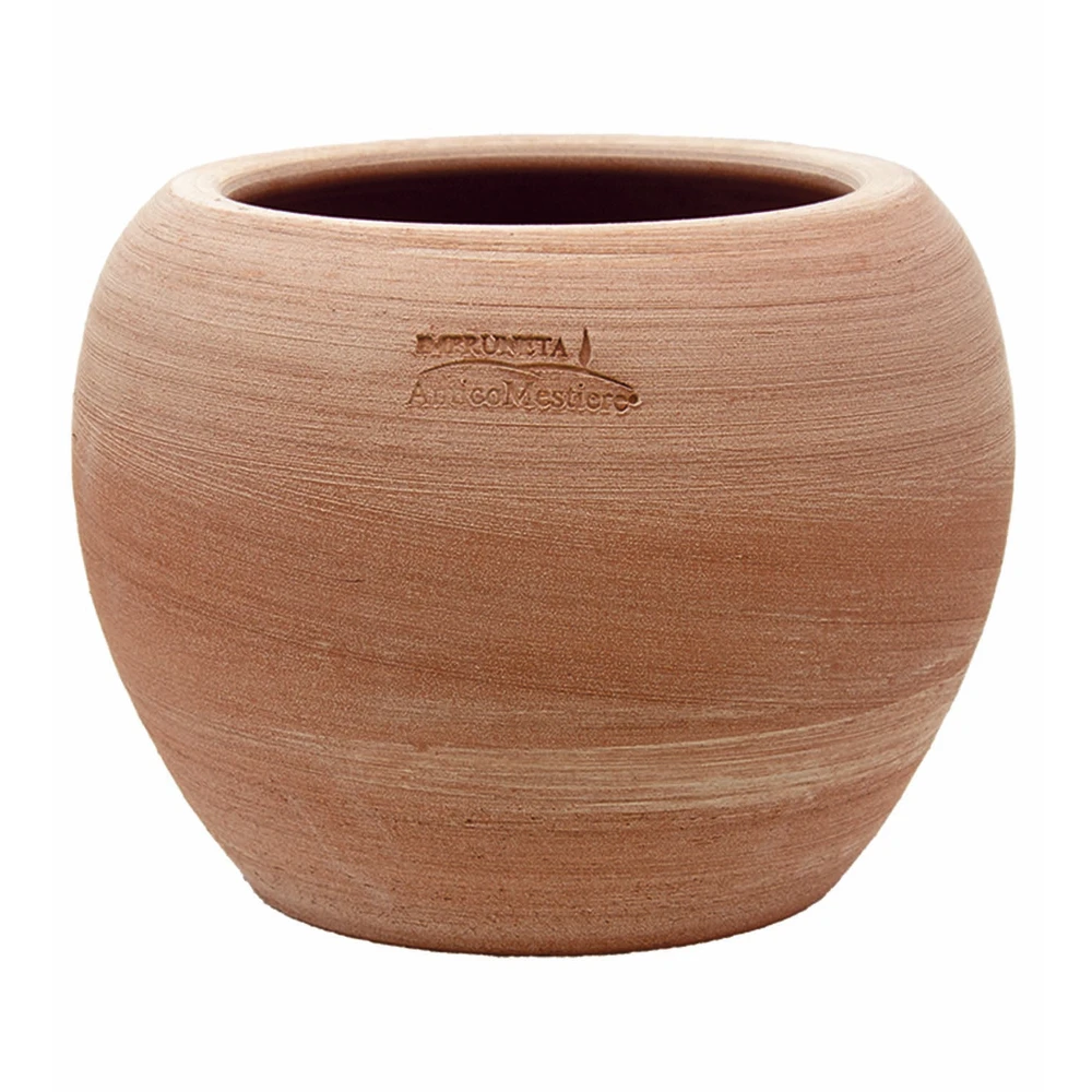 Pot Rond Sfera Lisse En Terre Cuite - D.21xH.25cm 3 Pot Rond Sfera Lisse En Terre Cuite - D.21xH.25cm