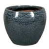 Pot En Céramique émaillée Misty Indigo MZ Noir - D.19xH.17cm 1 Pot En Céramique émaillée Misty Indigo MZ Noir - D.19xH.17cm -Promos Le Jardin Vivant Magasin 1053450 2062021 2
