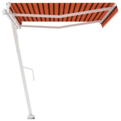 VIDAXL Auvent Automatique Sur Pied 400x300 Cm Orange/marron -Promos Le Jardin Vivant Magasin 12915a53620b5a54