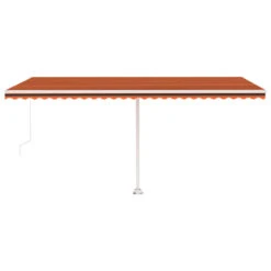 VIDAXL Auvent Manuel Rétractable Sur Pied 500x300 Cm Orange Et Marron -Promos Le Jardin Vivant Magasin 271595420c0f3f40