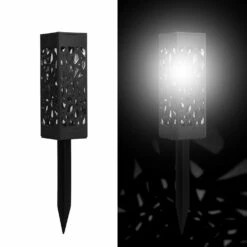 Lot 6 Bornes Solaire à Planter Plastique Noir -Promos Le Jardin Vivant Magasin 2e05f73df008d945