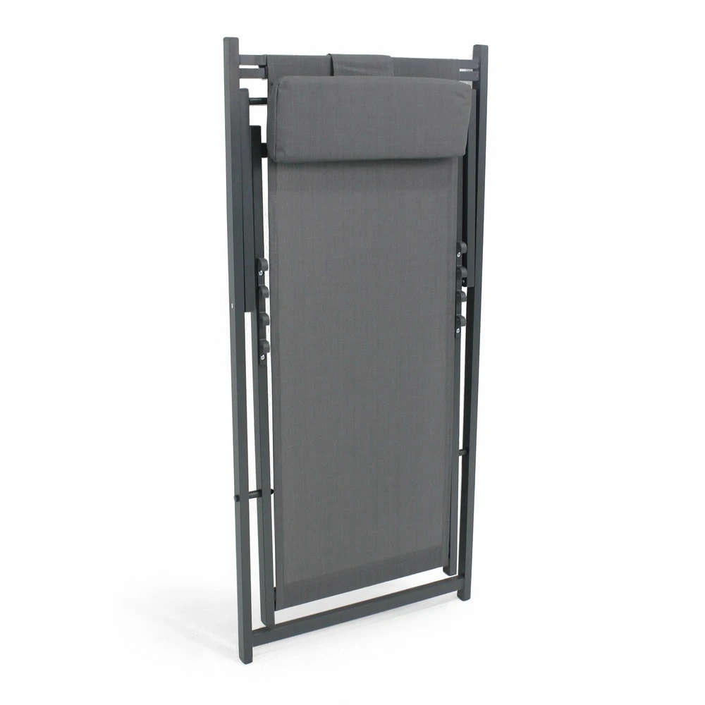 Lot De 2 Transats En Aluminium Anthracite 6 Lot De 2 Transats En Aluminium Anthracite – Image 4