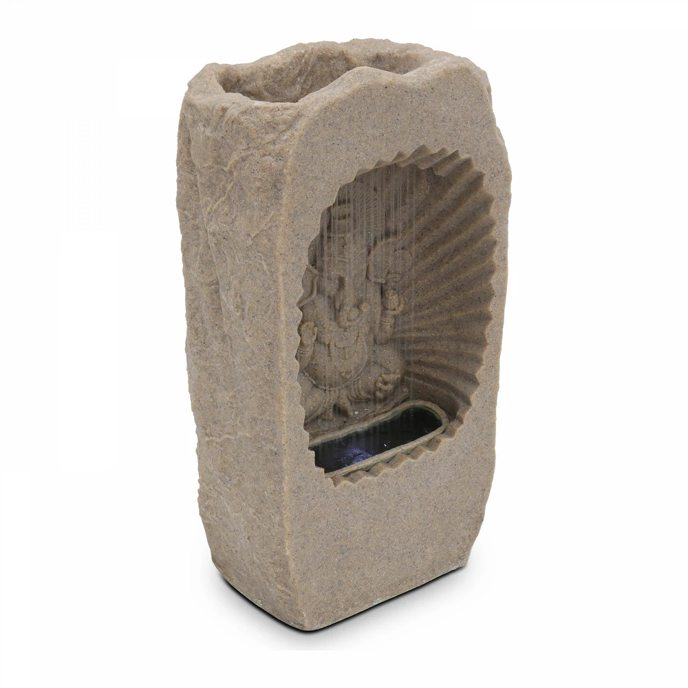 Fontaine Ganesh En Pierre Reconstituée Avec Led 4 Fontaine Ganesh En Pierre Reconstituée Avec Led – Image 2