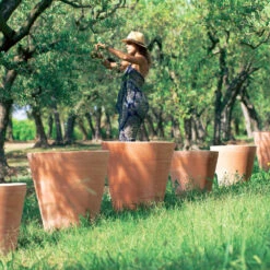 Cuvier Contemporain En Terre Cuite Ø 47 X H. 48cm -Promos Le Jardin Vivant Magasin 340892 010