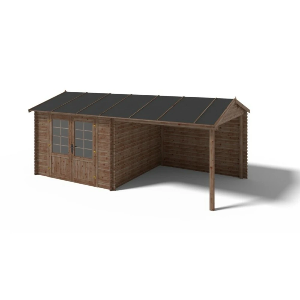 Abri De Jardin En Bois | 18,52m2 | Double With Windows Filled With Plexiglassx5,73m | Ep. 24 | Couleur Brown | Dom583 | Altanka 3 Abri De Jardin En Bois | 18,52m2 | Double With Windows Filled With Plexiglassx5,73m | Ep. 24 | Couleur Brown | Dom583 | Altanka