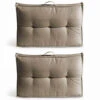 Lot 2 Coussins Palette Dossier Polyester Taupe 60x40x12 Cm -Promos Le Jardin Vivant Magasin 3e60fa22aaf1c9fe