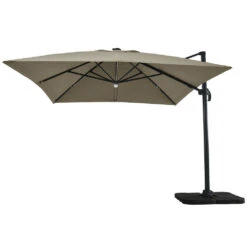 Parasol Déporté Led 3x4m Rectangle En Aluminium - Rotatif 360° - Taupe- Rome 14 Parasol Déporté Led 3x4m Rectangle En Aluminium - Rotatif 360° - Taupe- Rome -Promos Le Jardin Vivant Magasin 3fdc8b992081b076