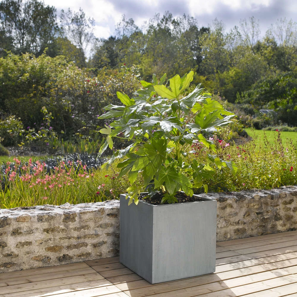 Cube Jin, Gris Ciment L. 50 X L. 50 X H. 50 Cm 5 Cube Jin, Gris Ciment L. 50 X L. 50 X H. 50 Cm – Image 3