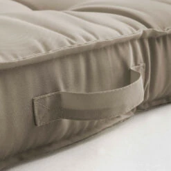 Coussin De Sol Ou D'assise Matelassé Polyester Taupe 120 X 80 X 12cm -Promos Le Jardin Vivant Magasin 41f5e0d2436e6aee