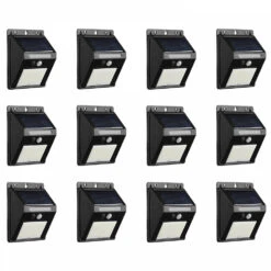 Lot De 12 Appliques Solaire Led Mural