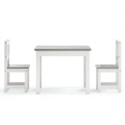 VIDAXL Ensemble De Table Et Chaises Enfants 3 Pcs Blanc Et Gris Mdf 11 VIDAXL Ensemble De Table Et Chaises Enfants 3 Pcs Blanc Et Gris Mdf -Promos Le Jardin Vivant Magasin 4c80823e7a2b018a