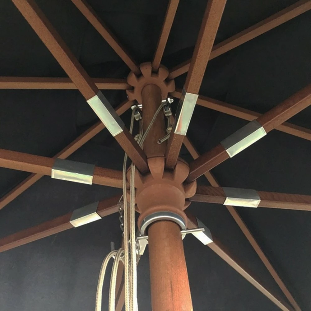 Parasol Droit 3x3 M Noir Pegasia 5 Parasol Droit 3x3 M Noir Pegasia – Image 3