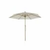 Parasol Droit Poema En Bambou Contreplaqué Et Tissu Beige Clair