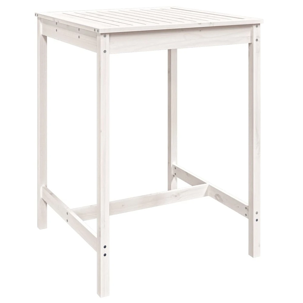 VIDAXL Table De Jardin Blanc 82,5x82,5x110 Cm Bois Massif De Pin 3 VIDAXL Table De Jardin Blanc 82,5x82,5x110 Cm Bois Massif De Pin