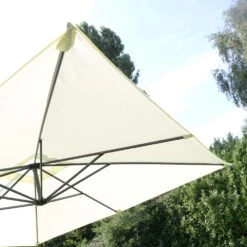Parasol Déporté Carré 3x3m Aluminium écru -Promos Le Jardin Vivant Magasin 614502a6b163fd87