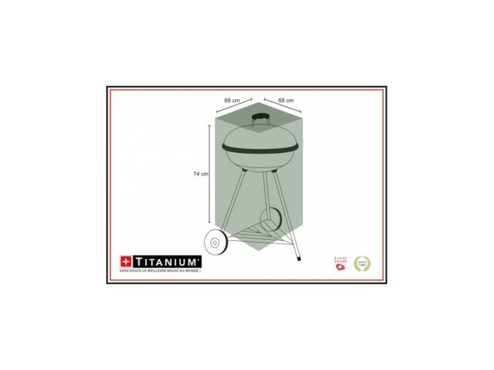 Housse De Protection Pour Barbecue Rond - Noir 3 Housse De Protection Pour Barbecue Rond - Noir