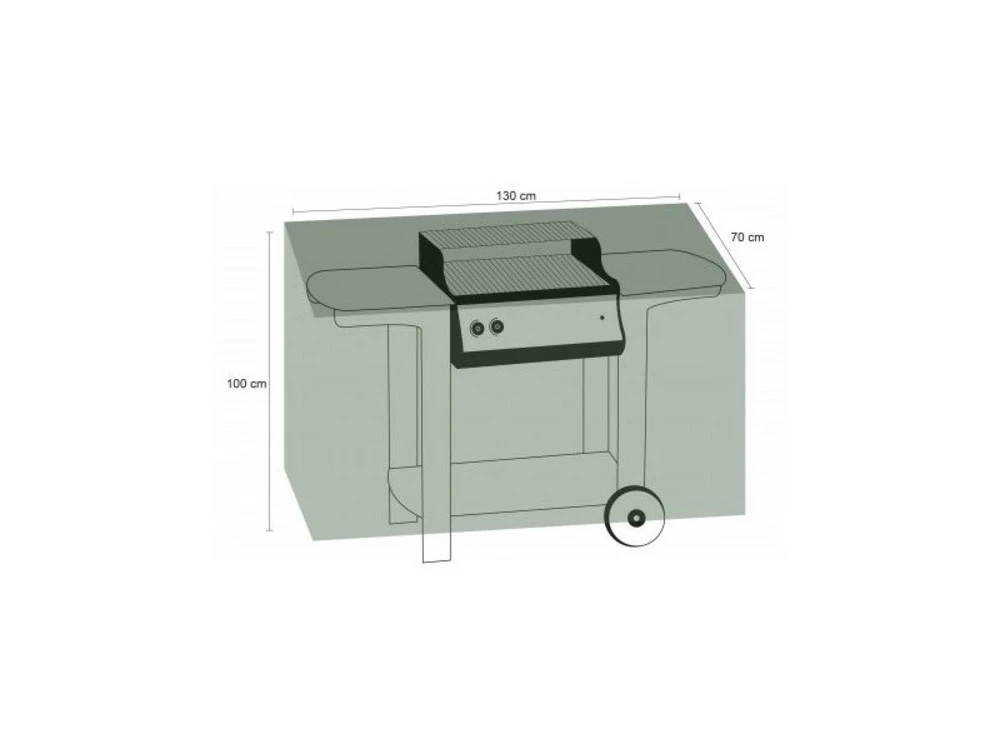 Housse De Protection Pour Barbecue Rectangulaire 170 X 50 X 85 Cm - Noir 3 Housse De Protection Pour Barbecue Rectangulaire 170 X 50 X 85 Cm - Noir
