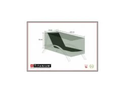 Housse De Protection Pour Chaise Longue 205 X 75 X 68 Cm - Noir