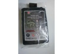 Housse De Protection Pour Table Rectangulaire + Chaises 180 X 150 X 85 Cm - Noir -Promos Le Jardin Vivant Magasin 627036ee12b397.34208851