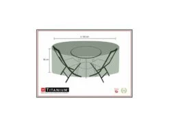 Housse De Protection Pour Table Ronde + Chaises 120 X 120 X 85 Cm - Noir