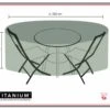 Housse De Protection Pour Table Ronde + Chaises 250 X 250 X 85 Cm - Noir -Promos Le Jardin Vivant Magasin 62703796b3d943.64733678