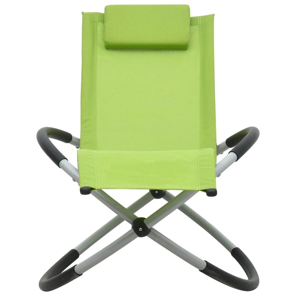 VIDAXL Chaise Longue Pour Enfants Acier Vert 4 VIDAXL Chaise Longue Pour Enfants Acier Vert – Image 2