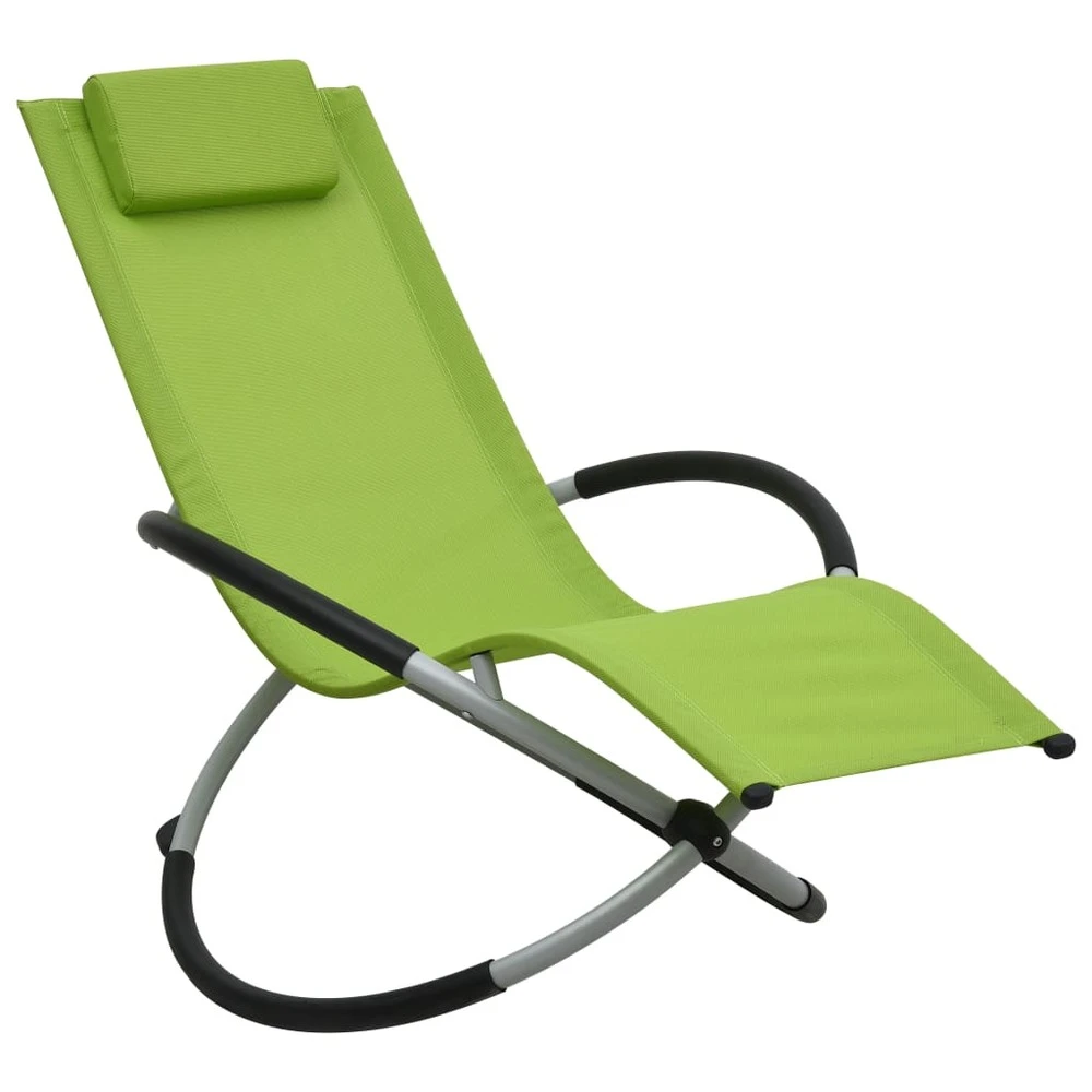 VIDAXL Chaise Longue Pour Enfants Acier Vert 3 VIDAXL Chaise Longue Pour Enfants Acier Vert
