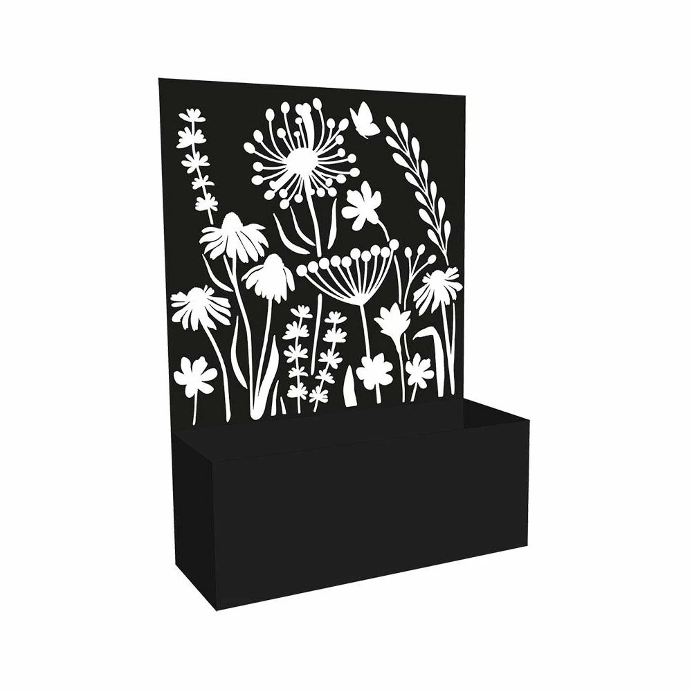 Jardinière En Fer Avec Treillis Motif Floral 4 Jardinière En Fer Avec Treillis Motif Floral – Image 2