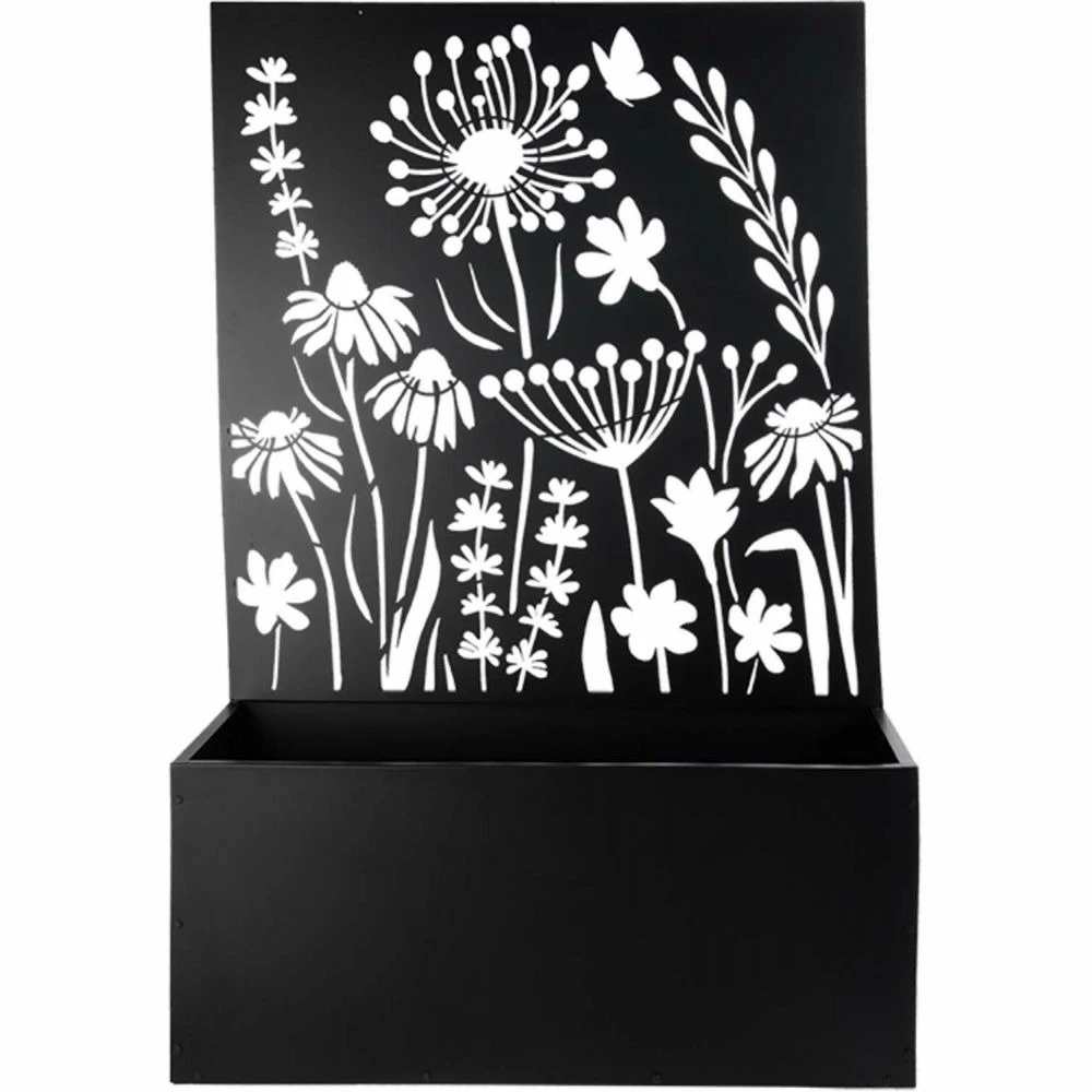 Jardinière En Fer Avec Treillis Motif Floral 6 Jardinière En Fer Avec Treillis Motif Floral – Image 4