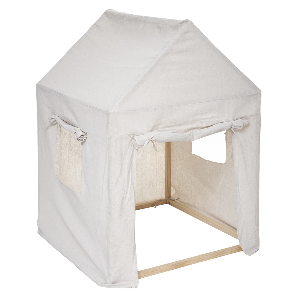 ATMOSPHERA Maison Pour Enfant En Pin + Toile 3 ATMOSPHERA Maison Pour Enfant En Pin + Toile