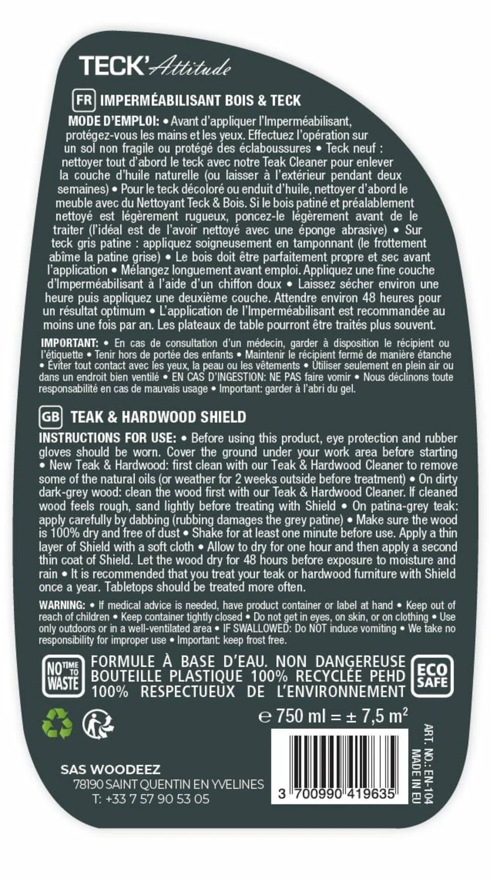 Imperméabilisant Bois & Teck 750 Ml 4 Imperméabilisant Bois & Teck 750 Ml – Image 2