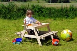 Table Enfant Pour Le Jardin - Table Et Chaise Enfant Avec Boite De Rangement -90x90xh50 Cm - M010-1 -Promos Le Jardin Vivant Magasin 63eb3fd030d910.37420702