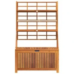 VIDAXL Boîte De Rangement Avec Treillis 99x50x160 Cm Acacia Massif -Promos Le Jardin Vivant Magasin 641f164a8c2676.57344477