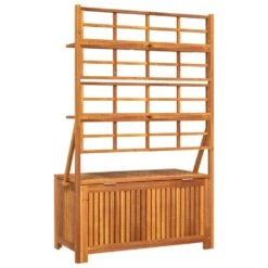 VIDAXL Boîte De Rangement Avec Treillis 99x50x160 Cm Acacia Massif -Promos Le Jardin Vivant Magasin 641f164a9ed215.14853667