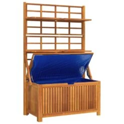 VIDAXL Boîte De Rangement Avec Treillis 99x50x160 Cm Acacia Massif -Promos Le Jardin Vivant Magasin 641f164aa6c104.47454172
