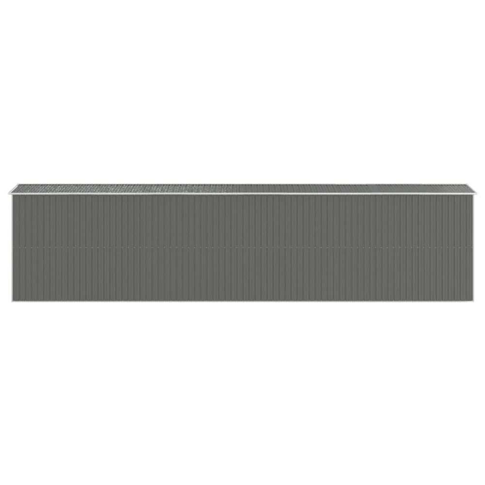VIDAXL Abri De Jardin Gris Clair 192x855x223 Cm Acier Galvanisé 7 VIDAXL Abri De Jardin Gris Clair 192x855x223 Cm Acier Galvanisé – Image 5