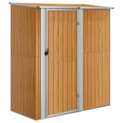 VIDAXL Abri De Jardin Marron 180,5x97x209,5 Cm Acier Galvanisé