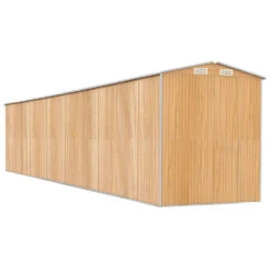 VIDAXL Abri De Jardin Marron Clair 192x1021x223 Cm Acier Galvanisé -Promos Le Jardin Vivant Magasin 641f43c42578c0.14434808