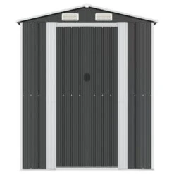 VIDAXL Abri De Jardin Anthracite 192x938x223 Cm Acier Galvanisé -Promos Le Jardin Vivant Magasin 641f43c7ea6733.81832367