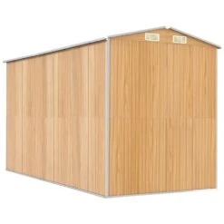 VIDAXL Abri De Jardin Marron Clair 192x357x223 Cm Acier Galvanisé 14 VIDAXL Abri De Jardin Marron Clair 192x357x223 Cm Acier Galvanisé -Promos Le Jardin Vivant Magasin 641f43ef517896.83244291