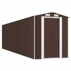 VIDAXL Abri De Jardin Marron Foncé 192x772x223 Cm Acier Galvanisé 10 VIDAXL Abri De Jardin Marron Foncé 192x772x223 Cm Acier Galvanisé -Promos Le Jardin Vivant Magasin 641f43fd8baa77.42934085