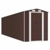 VIDAXL Abri De Jardin Marron Foncé 192x772x223 Cm Acier Galvanisé 1 VIDAXL Abri De Jardin Marron Foncé 192x772x223 Cm Acier Galvanisé -Promos Le Jardin Vivant Magasin 641f43fd8f2806.62224502