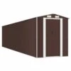 VIDAXL Abri De Jardin Marron Foncé 192x938x223 Cm Acier Galvanisé 2 VIDAXL Abri De Jardin Marron Foncé 192x938x223 Cm Acier Galvanisé -Promos Le Jardin Vivant Magasin 641f440cc2a661.71274093