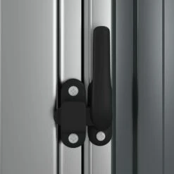 VIDAXL Abri De Jardin Gris 118,5x97x209,5 Cm Acier Galvanisé -Promos Le Jardin Vivant Magasin 641f4412709811.47830717