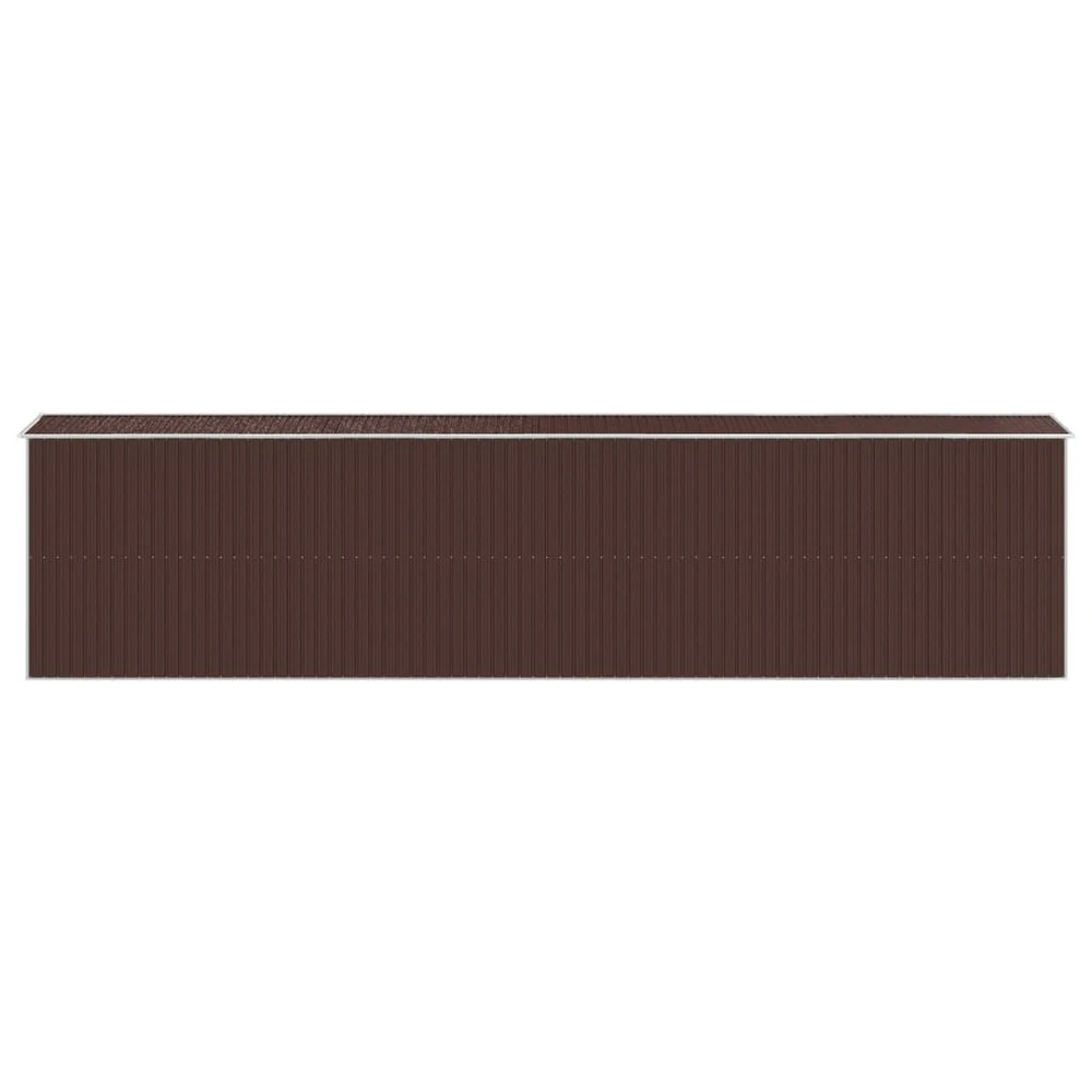 VIDAXL Abri De Jardin Marron Foncé 192x855x223 Cm Acier Galvanisé 7 VIDAXL Abri De Jardin Marron Foncé 192x855x223 Cm Acier Galvanisé – Image 5