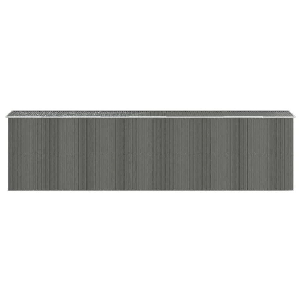 VIDAXL Abri De Jardin Gris Clair 192x772x223 Cm Acier Galvanisé 7 VIDAXL Abri De Jardin Gris Clair 192x772x223 Cm Acier Galvanisé – Image 5